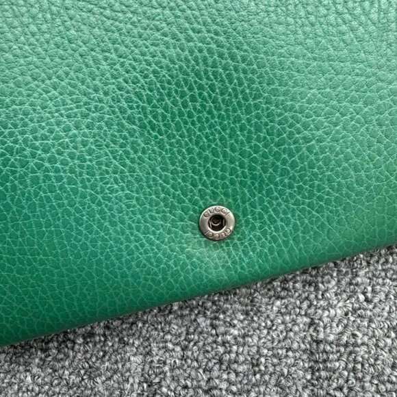 GUCCI Dionysus Green Leather Shoulder Bag 650-032625 - Picture 15 of 16